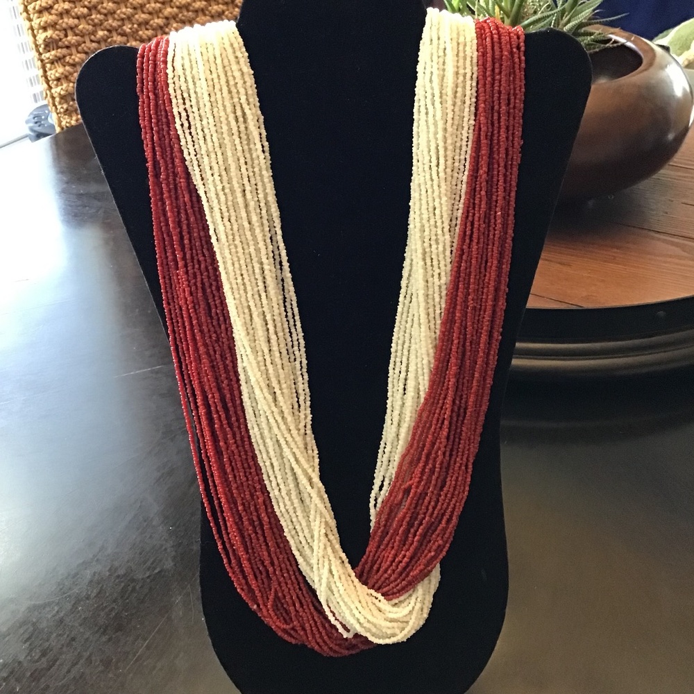 Two Coral Beaded Necklaces